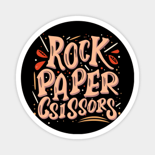 Rock Paper Scissors Art Design with Hand Magnet